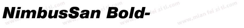 NimbusSan Bold字体转换